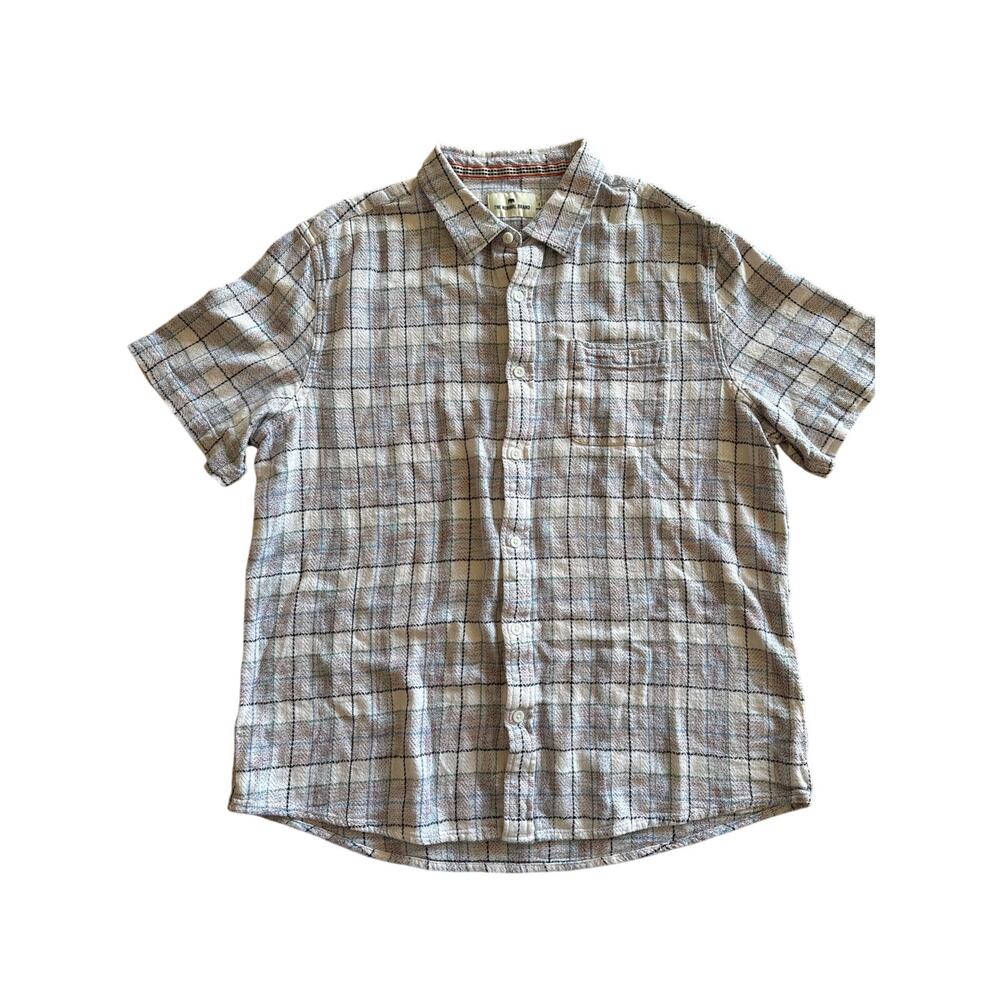Freshwater Short Sleeve Button Up Shirt in Clear Sky Plaid